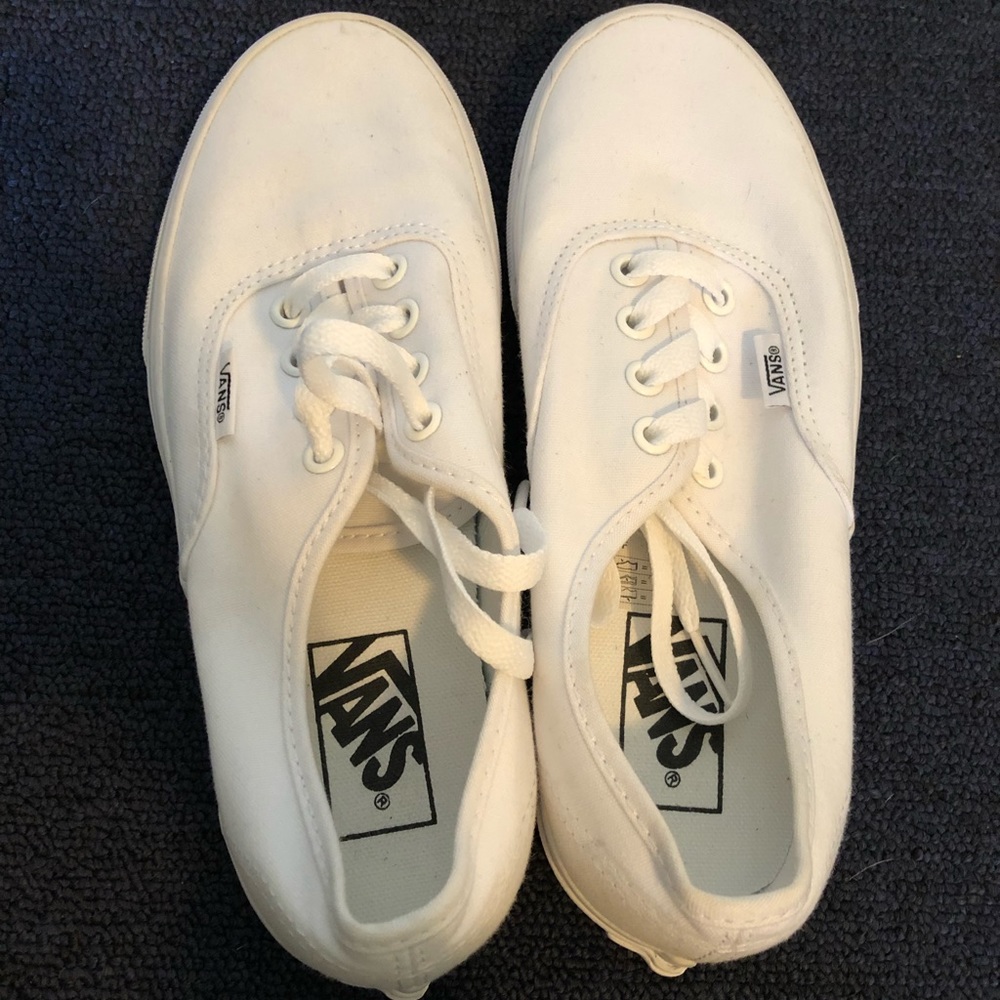 White Authentic Core Classic Vans